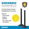 imageUS Weight ChainBoss Black Stanchion With 10 of Black Plastic Chain  Fillable BaseYellow