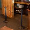 imageUS Weight ChainBoss Black Stanchion With 10 of Black Plastic Chain  Weighted BaseBlack