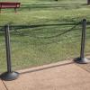 imageUS Weight ChainBoss Black Stanchion With 10 of Black Plastic Chain  Weighted BaseBlack