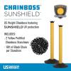 imageUS Weight ChainBoss Black Stanchion With 10 of Black Plastic Chain  Weighted BaseBlack