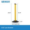 imageUS Weight ChainBoss Black Stanchion With 10 of Black Plastic Chain  Weighted BaseBlack