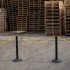 imageUS Weight ChainBoss Black Stanchion With 10 of Black Plastic Chain  Weighted BaseYellow