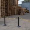imageUS Weight ChainBoss Black Stanchion With 10 of Black Plastic Chain  Weighted BaseYellow