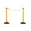 imageUS Weight ChainBoss Black Stanchion With 10 of Black Plastic Chain  Weighted BaseYellow