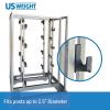 imageUS Weight Crowd Control Stanchion Cart Easy to Assemble Lockable Wheels Holds 16 Stanchions Maximum Load Capacity 750 lbs  Ideal for Event Centers
