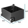 imageUS Weight Decorative Planter Box Umbrella BaseUmbrella Stand with Wheels Supports Up to 150LBS 195quot L x 175quot W x 155quot H PowderCoat Finish Black
