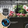 imageUS Weight Decorative Planter Box Umbrella BaseUmbrella Stand with Wheels Supports Up to 150LBS 195quot L x 175quot W x 155quot H PowderCoat Finish Black