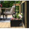 imageUS Weight Decorative Planter Box Umbrella BaseUmbrella Stand with Wheels Supports Up to 150LBS 195quot L x 175quot W x 155quot H PowderCoat Finish Black