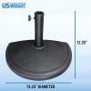 imageUS Weight Half Round 20 lb Patio Umbrella Base  Adjustable Umbrella Stand for Posts up to 19 in  Sun and Weather Resistant  Half Round Design with Textured Surface