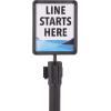 imageUS Weight Horizontal Vertical Plastic Stanchion Sign Holder with Plexiglass Covers for USW ChainBoss and Sentry StanchionsVertical Only