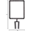 imageUS Weight Horizontal Vertical Plastic Stanchion Sign Holder with Plexiglass Covers for USW ChainBoss and Sentry StanchionsVertical Only
