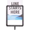 imageUS Weight Horizontal Vertical Plastic Stanchion Sign Holder with Plexiglass Covers for USW ChainBoss and Sentry StanchionsVertical Only