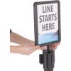 imageUS Weight Horizontal Vertical Plastic Stanchion Sign Holder with Plexiglass Covers for USW ChainBoss and Sentry StanchionsVertical Only