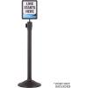 imageUS Weight Horizontal Vertical Plastic Stanchion Sign Holder with Plexiglass Covers for USW ChainBoss and Sentry StanchionsVertical or Horizontal
