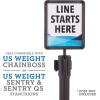 imageUS Weight Horizontal Vertical Plastic Stanchion Sign Holder with Plexiglass Covers for USW ChainBoss and Sentry StanchionsVertical or Horizontal