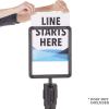 imageUS Weight Horizontal Vertical Plastic Stanchion Sign Holder with Plexiglass Covers for USW ChainBoss and Sentry StanchionsVertical or Horizontal