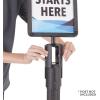 imageUS Weight Horizontal Vertical Plastic Stanchion Sign Holder with Plexiglass Covers for USW ChainBoss and Sentry StanchionsVertical or Horizontal