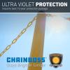 imageUS Weight Made in USA 2quot x 100 Yellow Plastic Safety Chain ft SunShield UV Resistant TechnologyOrange