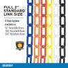 imageUS Weight Made in USA 2quot x 100 Yellow Plastic Safety Chain ft SunShield UV Resistant TechnologyRed