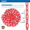 imageUS Weight Made in USA 2quot x 100 Yellow Plastic Safety Chain ft SunShield UV Resistant TechnologyRed