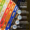 imageUS Weight Made in USA 2quot x 100 Yellow Plastic Safety Chain ft SunShield UV Resistant TechnologyYellow