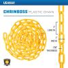 imageUS Weight Made in USA 2quot x 100 Yellow Plastic Safety Chain ft SunShield UV Resistant TechnologyYellow