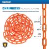 imageUS Weight Made in USA 2quot x 25 Black Plastic Safety Chain ft SunShield UV Resistant TechnologyOrange