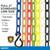 imageUS Weight Made in USA 2quot x 25 Black Plastic Safety Chain ft SunShield UV Resistant TechnologySafety Green