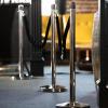 imageUS Weight Premier Chrome Post and Black Velvet Rope Crowd Control Stanchion SystemChrome Stanchion