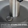 imageUS Weight Premium 50 Pound Prefilled Umbrella Base for Patio Table  Heavy Duty Adjustable Umbrella Stand with Stainless Steel Stem for Outdoor Patio Umbrellas  Made in The USA  BronzeBlack