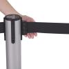 imageUS Weight Premium Silver Steel Stanchion with 75Foot Retractable BeltBlack