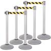 imageUS Weight Premium Silver Steel Stanchion with 75Foot Retractable BeltBlackYellow