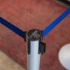 imageUS Weight Premium Silver Steel Stanchion with 75Foot Retractable BeltBlue