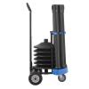 imageUS Weight Rover Stanchion Cart Kit  6 US Weight Black unfilled Base ChainBoss Stanchions with CartBlack Sentry Stanchions  Black Belt  Filled Base