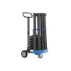 imageUS Weight Rover Stanchion Cart Kit  6 US Weight Black unfilled Base ChainBoss Stanchions with CartBlack Sentry Stanchions  Black Belt  Filled Base