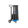 imageUS Weight Rover Stanchion Cart Kit  6 US Weight Black unfilled Base ChainBoss Stanchions with CartBlack Sentry Stanchions  Black Belt  Filled Base