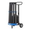 imageUS Weight Rover Stanchion Cart Kit  6 US Weight Black unfilled Base ChainBoss Stanchions with CartBlack Sentry Stanchions  Black Belt  Filled Base
