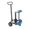 imageUS Weight Rover Stanchion Cart Kit  6 US Weight Black unfilled Base ChainBoss Stanchions with CartBlack Sentry Stanchions  Black Belt  Filled Base