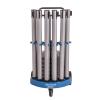 imageUS Weight Rover Stanchion Cart Kit  6 US Weight Black unfilled Base ChainBoss Stanchions with CartSilver Premium Steel Stanchions  Black Belt  Filled Base