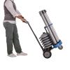 imageUS Weight Rover Stanchion Cart Kit  6 US Weight Black unfilled Base ChainBoss Stanchions with CartSilver Premium Steel Stanchions  Black Belt  Filled Base