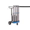 imageUS Weight Rover Stanchion Cart Kit  6 US Weight Black unfilled Base ChainBoss Stanchions with CartSilver Premium Steel Stanchions  Black Belt  Filled Base