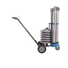 imageUS Weight Rover Stanchion Cart Kit  6 US Weight Black unfilled Base ChainBoss Stanchions with CartSilver Premium Steel Stanchions  Black Belt  Filled Base