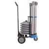imageUS Weight Rover Stanchion Cart Kit  6 US Weight Black unfilled Base ChainBoss Stanchions with CartSilver Premium Steel Stanchions  Black Belt  Filled Base
