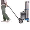 imageUS Weight Rover Stanchion Cart Kit  6 US Weight Black unfilled Base ChainBoss Stanchions with CartSilver Premium Steel Stanchions  Black Belt  Filled Base