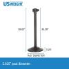 imageUS Weight Sentry Plus Stanchion with Safety Chevron YellowBlack Retractable Belt 2PackBlack
