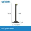 imageUS Weight Sentry Plus Stanchion with Safety Chevron YellowBlack Retractable Belt 2PackBlackYellow