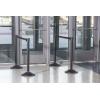 imageUS Weight Sentry Stanchion with Retractable Belt Easy Connect Assembly Black 65 Belt 2 PackBlack 65 Belt