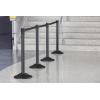 imageUS Weight Sentry Stanchion with Retractable Belt Easy Connect Assembly Black 65 Belt 2 PackBlack 65 Belt