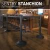 imageUS Weight Sentry Stanchion with Retractable Belt Easy Connect Assembly Black 65 Belt 2 PackCaution