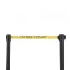 imageUS Weight Sentry Stanchion with Retractable Belt Easy Connect Assembly Black 65 Belt 2 PackCaution